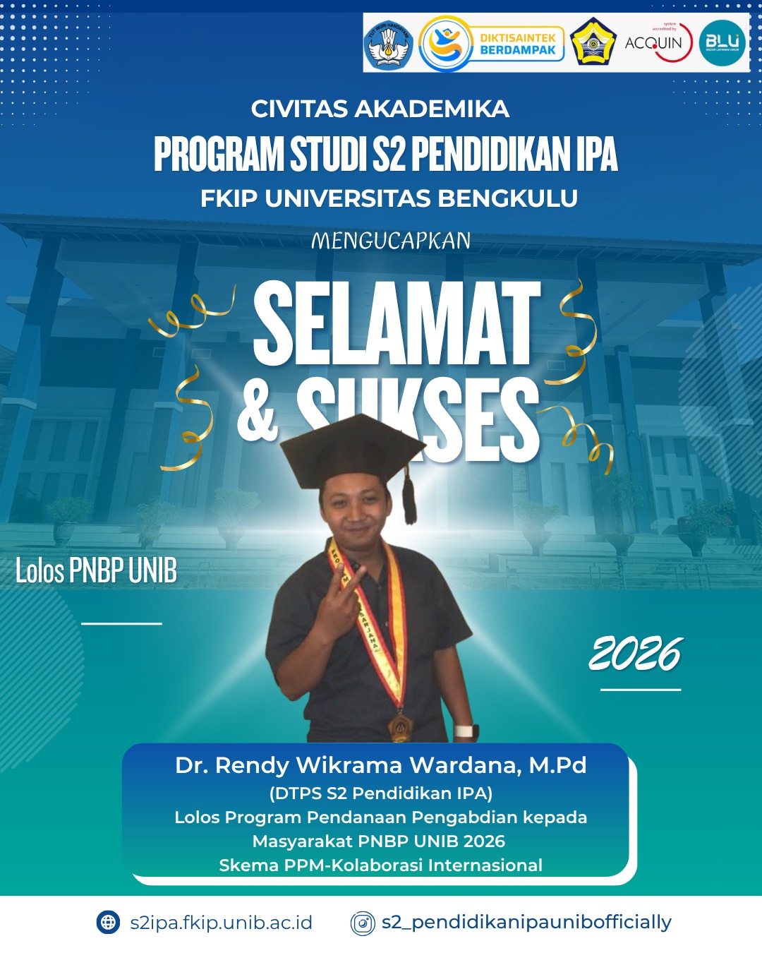 Dosen S2 Pendidikan IPA UNIB Lolos Pendanaan Pengabdian kepada Masyarakat (PPM) PNBP UNIB Tahun 2026