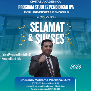 Dr. Rendy Wikrama Wardana, M.Pd Lolos Pendanaan Riset dan Pengembangan DPPM Kemdiktisaintek Tahun 2026