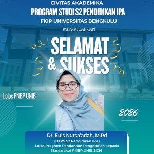 Dosen S2 Pendidikan IPA UNIB Lolos Pendanaan Pengabdian kepada Masyarakat PNBP UNIB Tahun 2026 pada Skema PPM-Riset