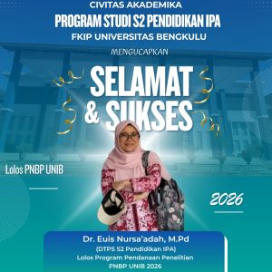 Dosen S2 Pendidikan IPA UNIB Lolos Pendanaan Penelitian PNBP UNIB Tahun 2026 pada Skema Penelitian Kerja Sama Luar Negeri